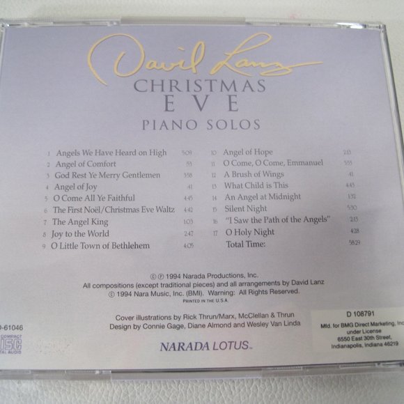 Lot Of 2 Christmas CDs (Kenny G: Miracles) (David Lanz: Christmas Eve) - Picture 6 of 6